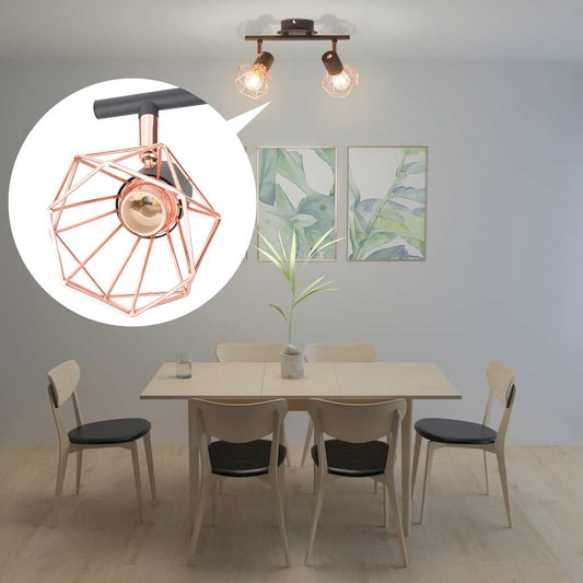 Ceiling spotlight with 2 LED bulbs 8 W