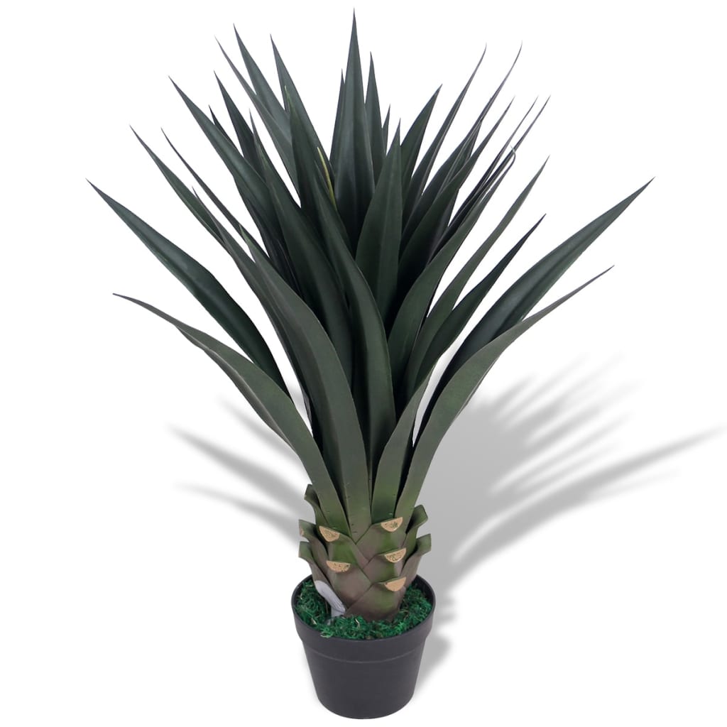 Künstliche Yucca-Pflanze mit Topf 85 cm Grün