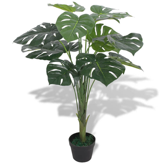 Künstliche Monstera Fensterblatt mit Topf 70 cm Grün