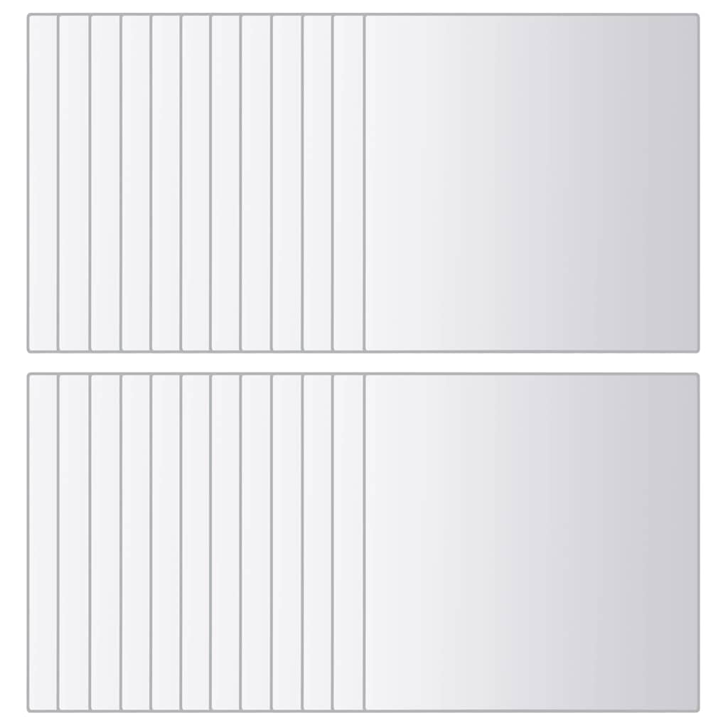 24-tlg. Spiegelfliesen-Set Quadratisch Glas