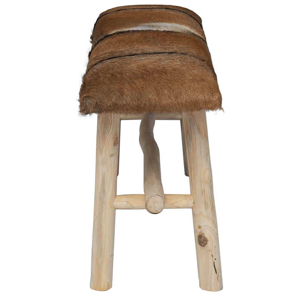 Sitzbank Ziegenleder Teak