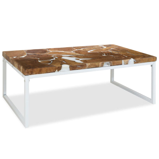 Coffee table teak resin 110x60x40 cm