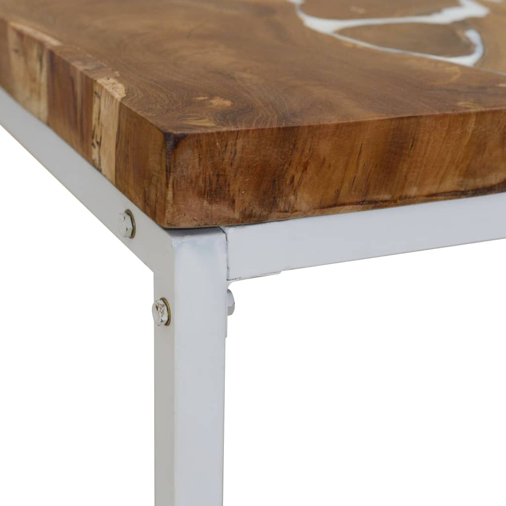 Coffee table teak resin 110x60x40 cm