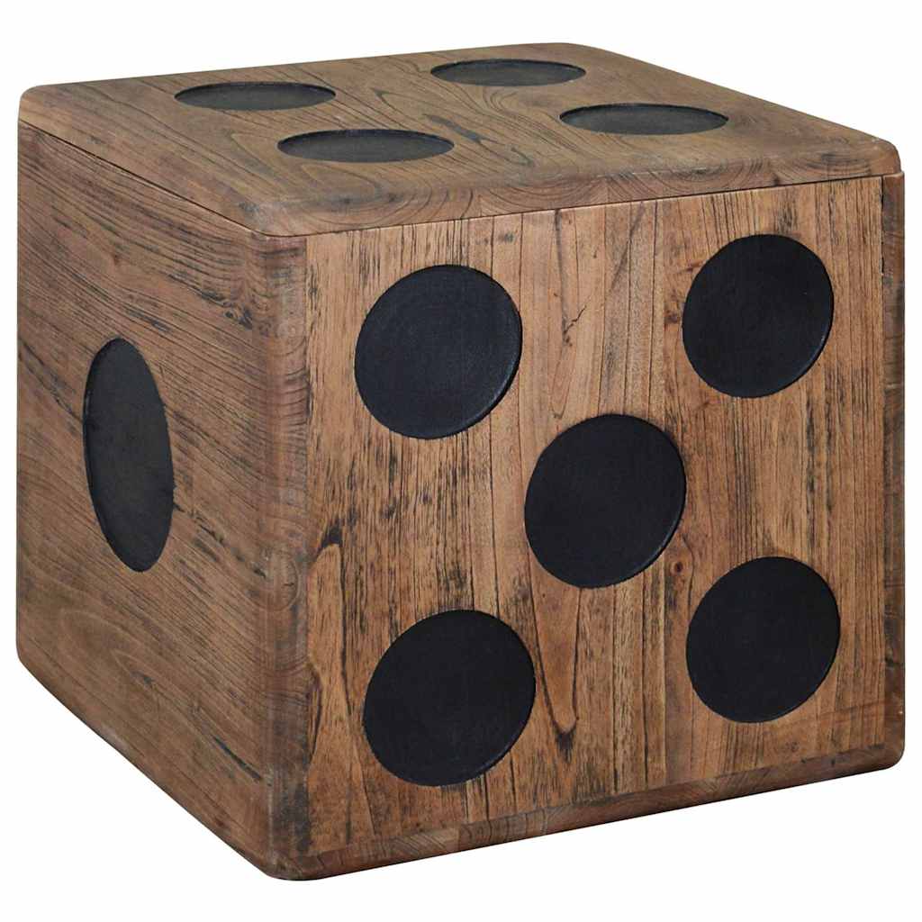 Aufbewahrungskiste Mindi-Holz 40 x 40 x 40 cm Würfel-Design