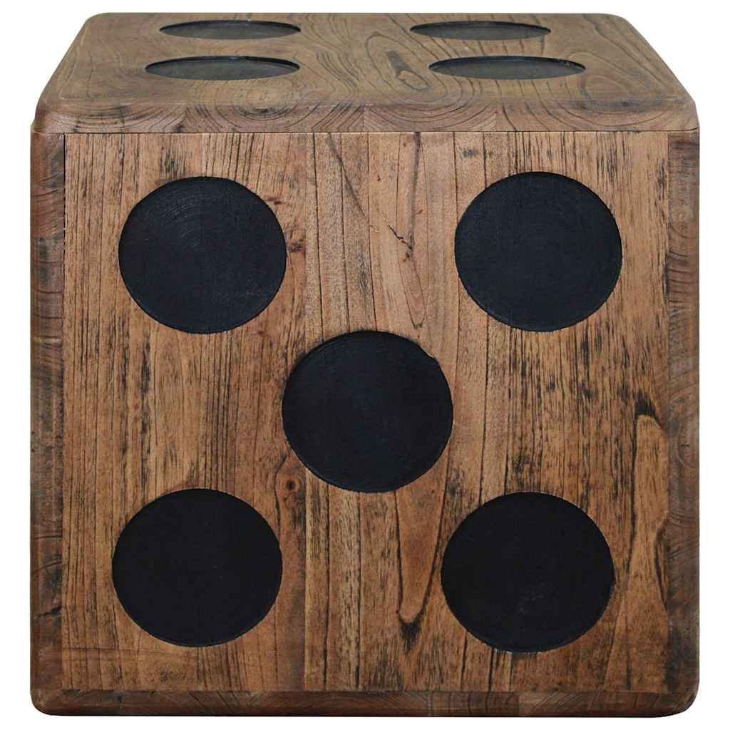 Aufbewahrungskiste Mindi-Holz 40 x 40 x 40 cm Würfel-Design