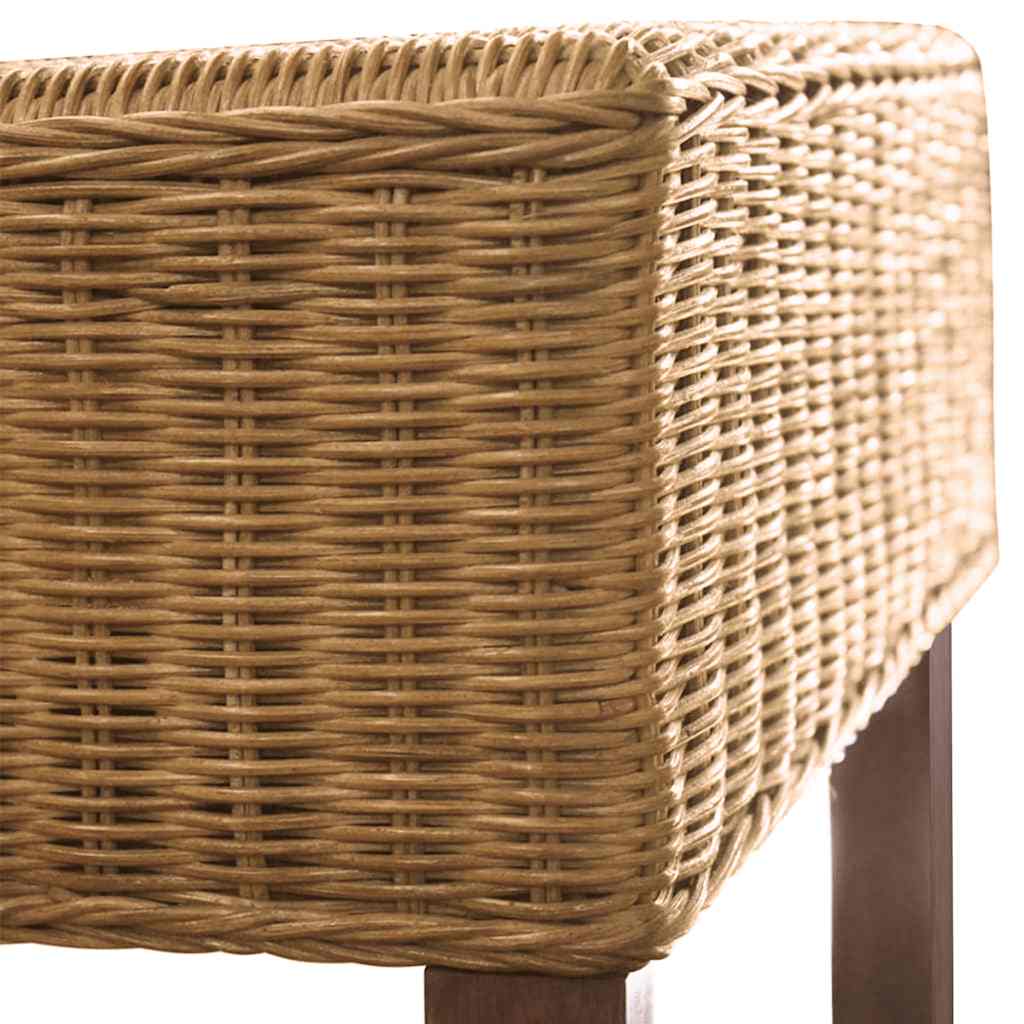 Esszimmerstühle 6 Stk. Natur Rattan Braun