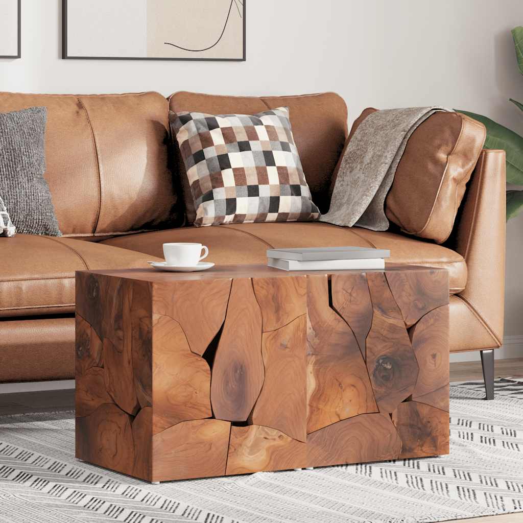 Hocker 2 Stk. Braun 40x40x45 cm Massivholz Teak