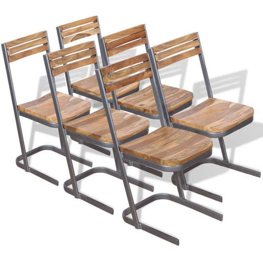 Esszimmerstühle 6 Stk. Massivholz Teak