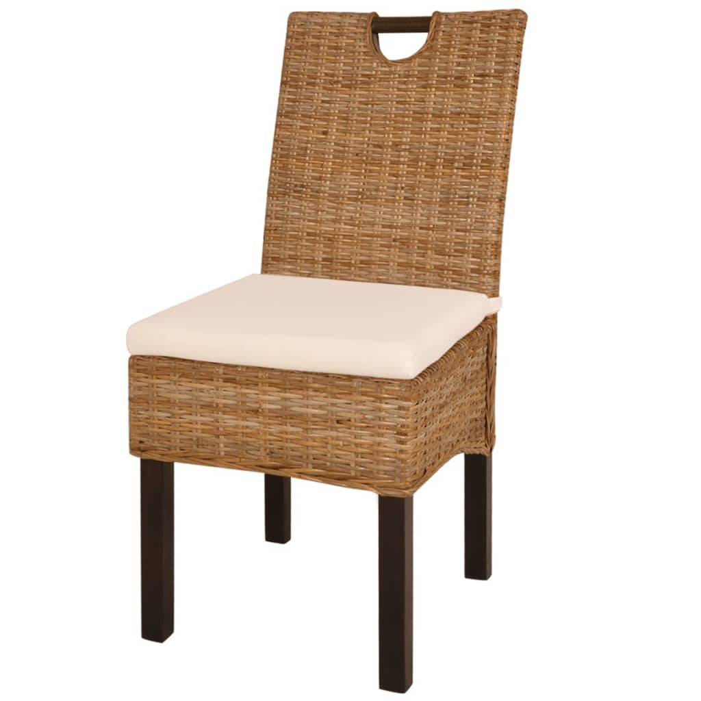Dining chairs 6 pcs. Kubu rattan mango wood