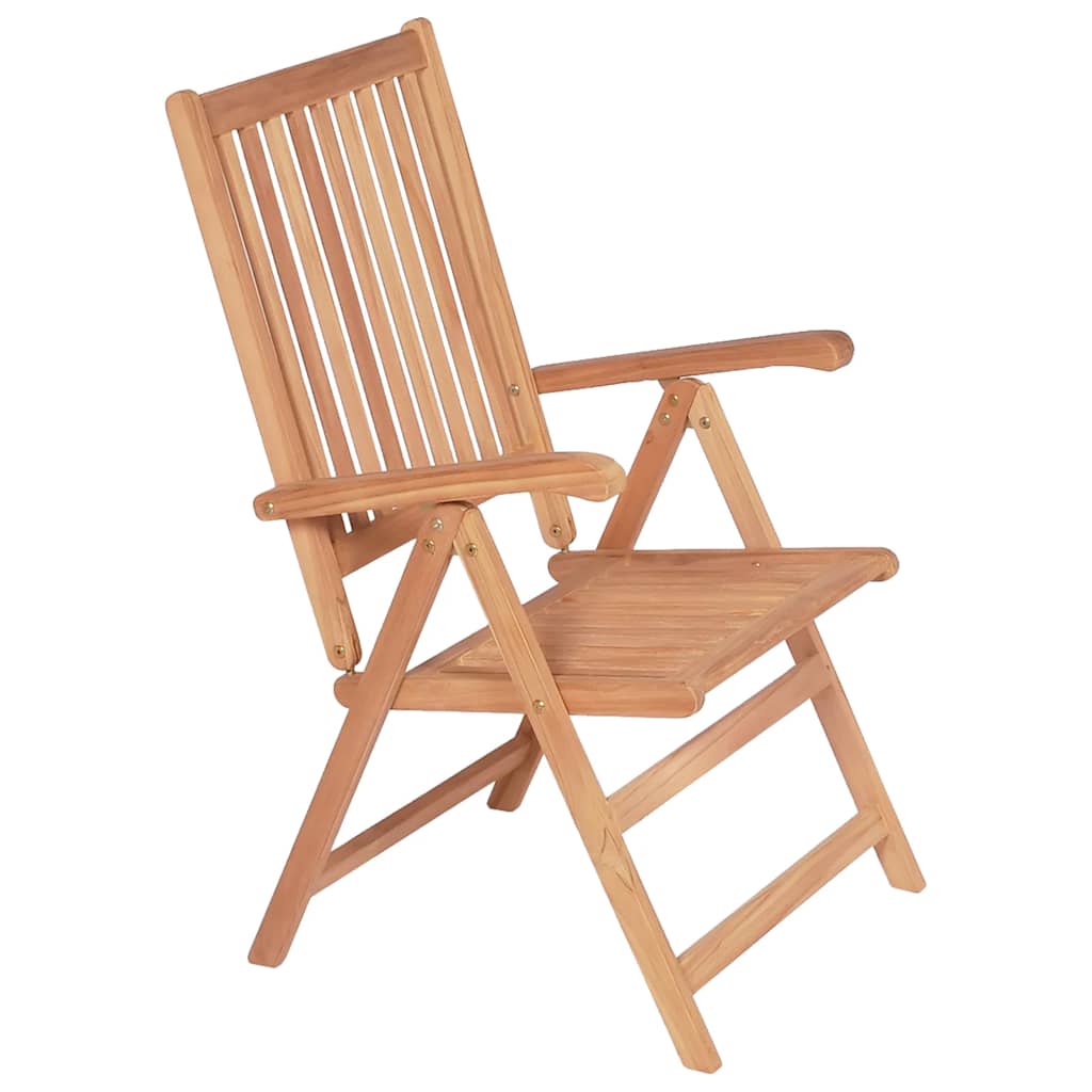 2 Stück verstellbare Klappstühle aus massivem Teakholz