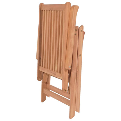 2 Stück verstellbare Klappstühle aus massivem Teakholz