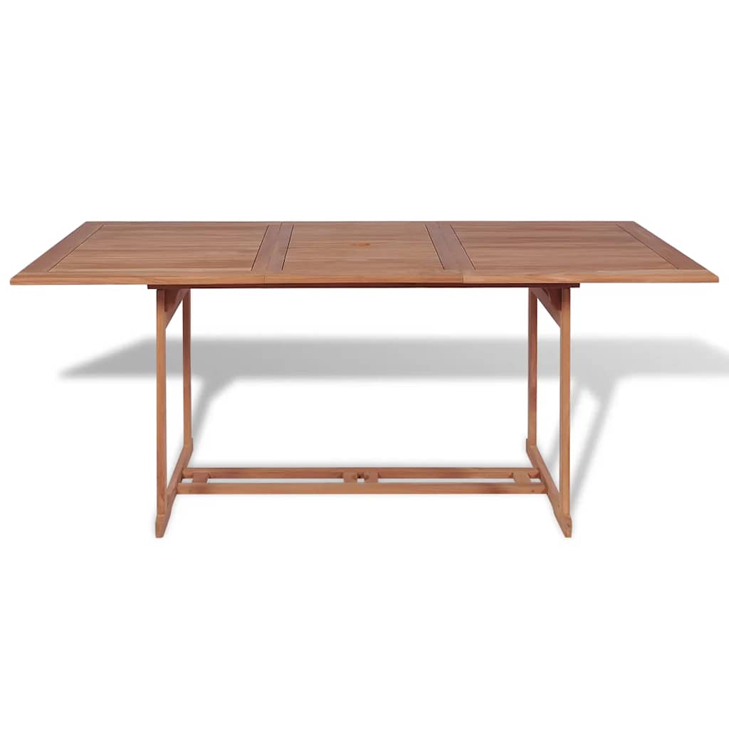 Gartentisch 180x90x75 cm Massivholz Teak