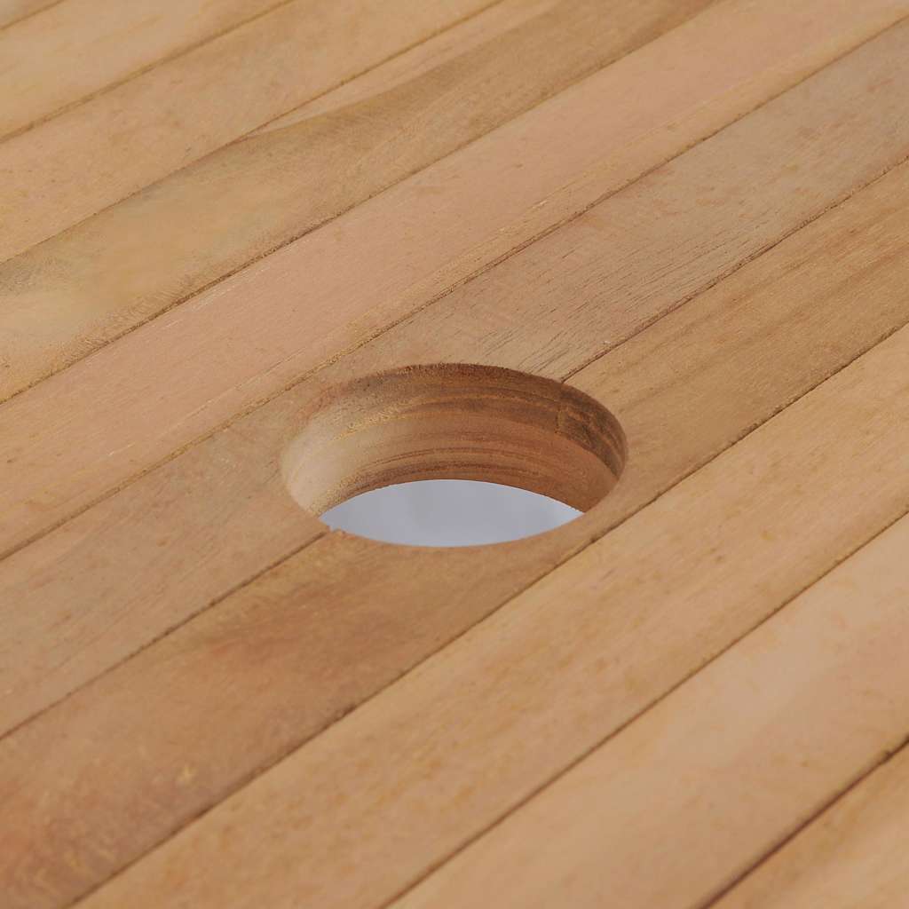 Gartentisch 180x90x75 cm Massivholz Teak