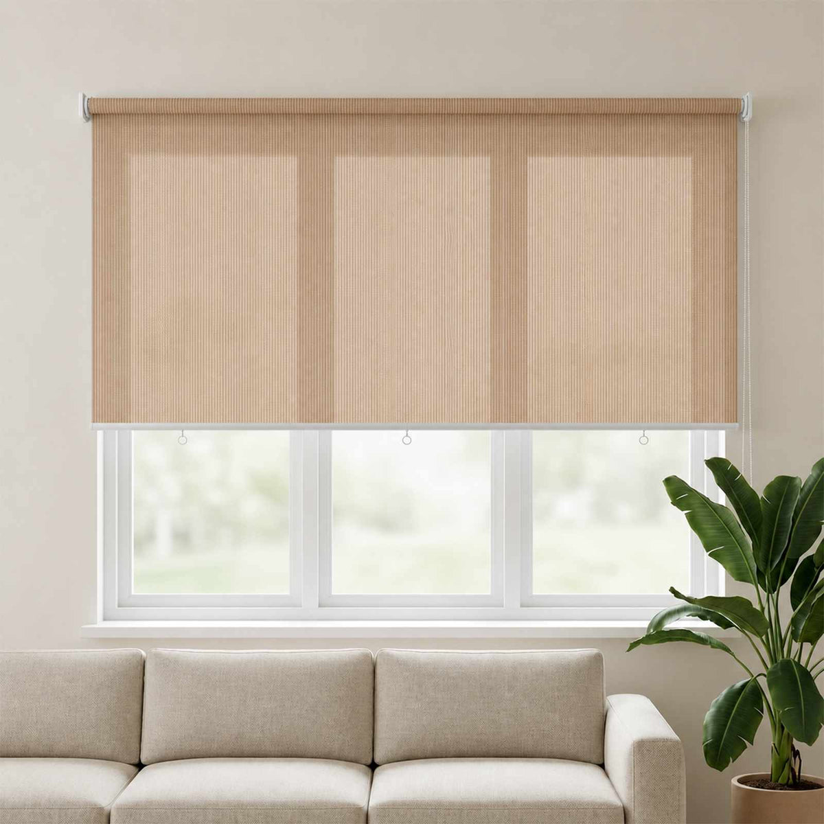 Außenrollo 145 (B)x140 (H) cm Beige