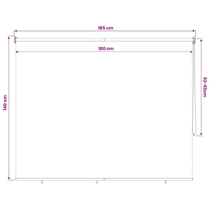 Außenrollo 185 (B)x140 (H) cm Beige