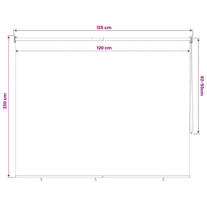 Außenrollo 125 (B)x230 (H) cm Beige