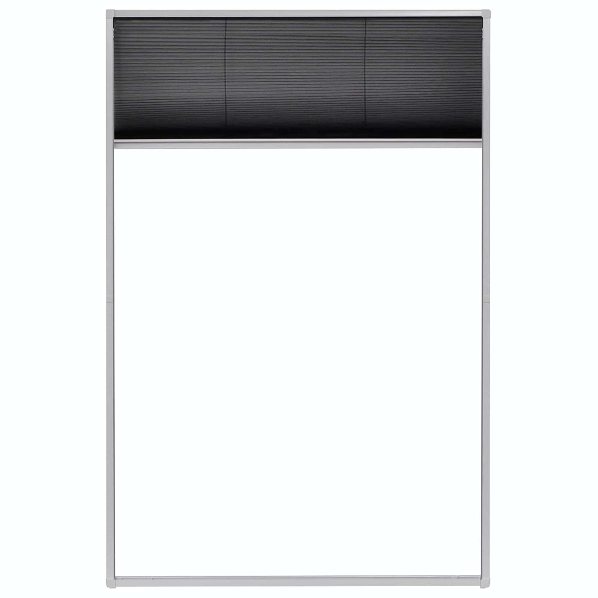 Insektenschutz-Plissee für Fenster Aluminium 80 x 120 cm