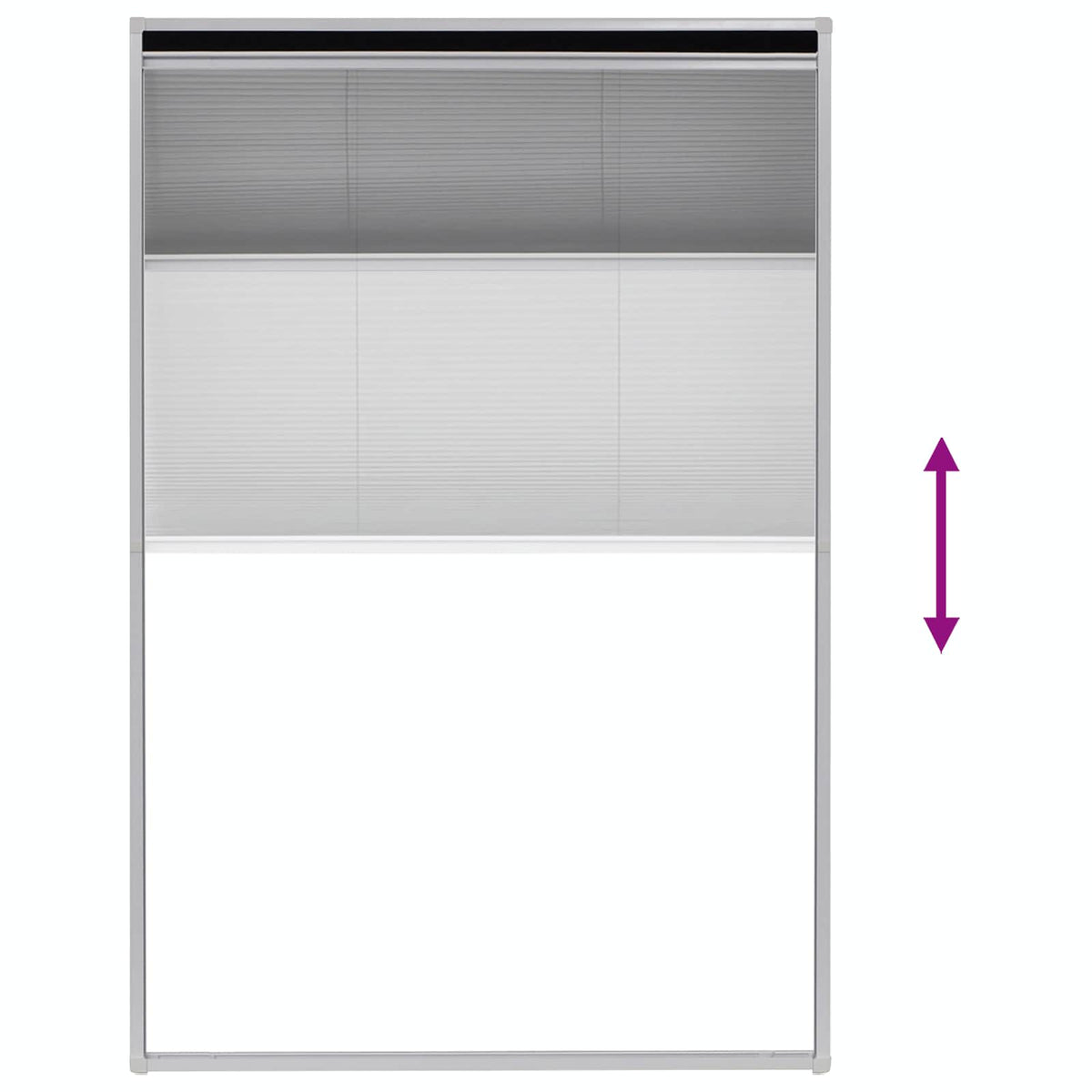 Insektenschutz-Plissee für Fenster Aluminium 80 x 120 cm