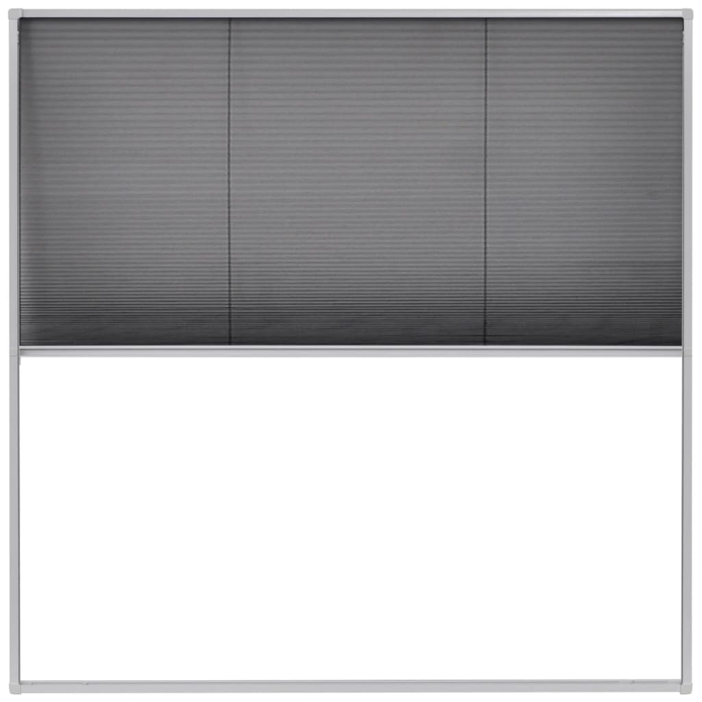 Insektenschutz-Plissee für Fenster Aluminium 120x120 cm