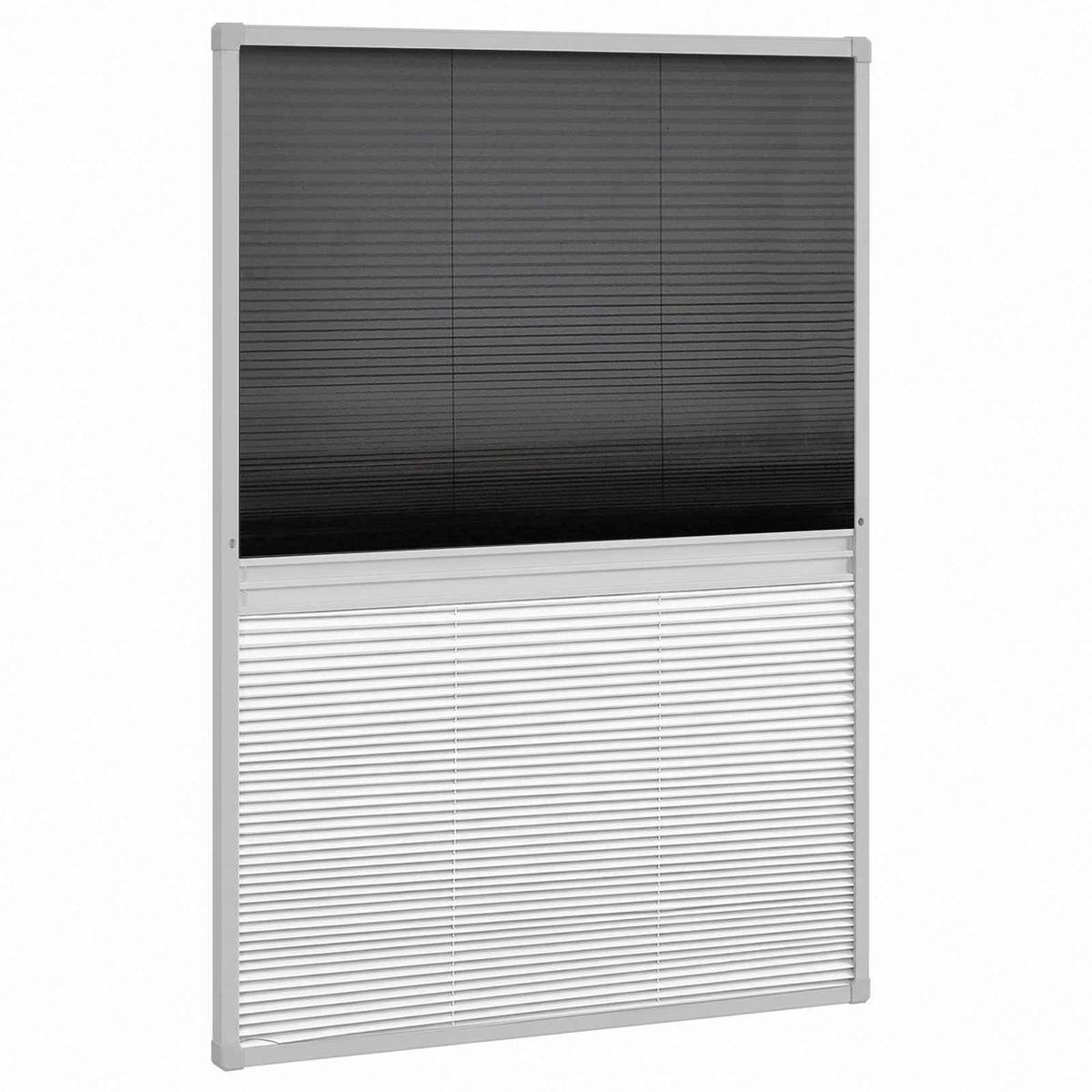 Insektenschutz-Plissee für Fenster Jalousie Aluminium 80x120 cm