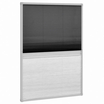 Insektenschutz-Plissee für Fenster Jalousie Aluminium 80x120 cm