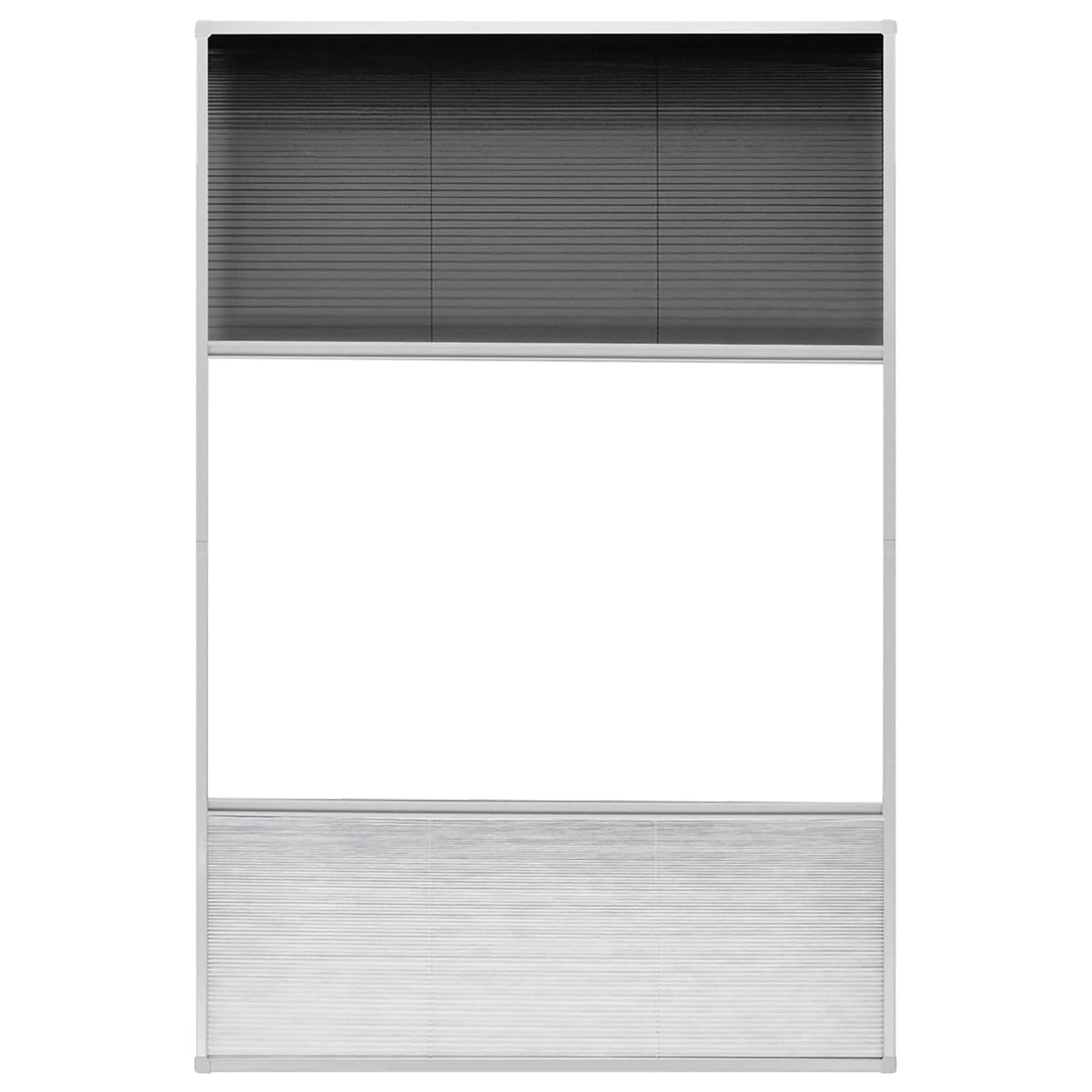 Insektenschutz-Plissee für Fenster Jalousie Aluminium 80x120 cm