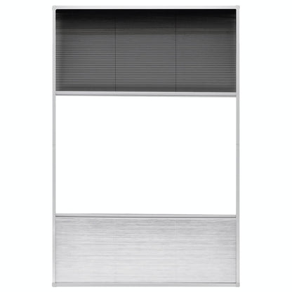 Insektenschutz-Plissee für Fenster Jalousie Aluminium 80x120 cm