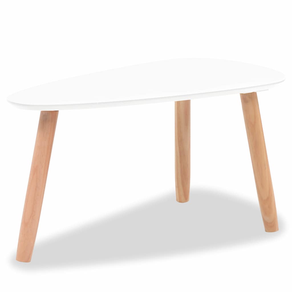 2-piece coffee table set solid pine white