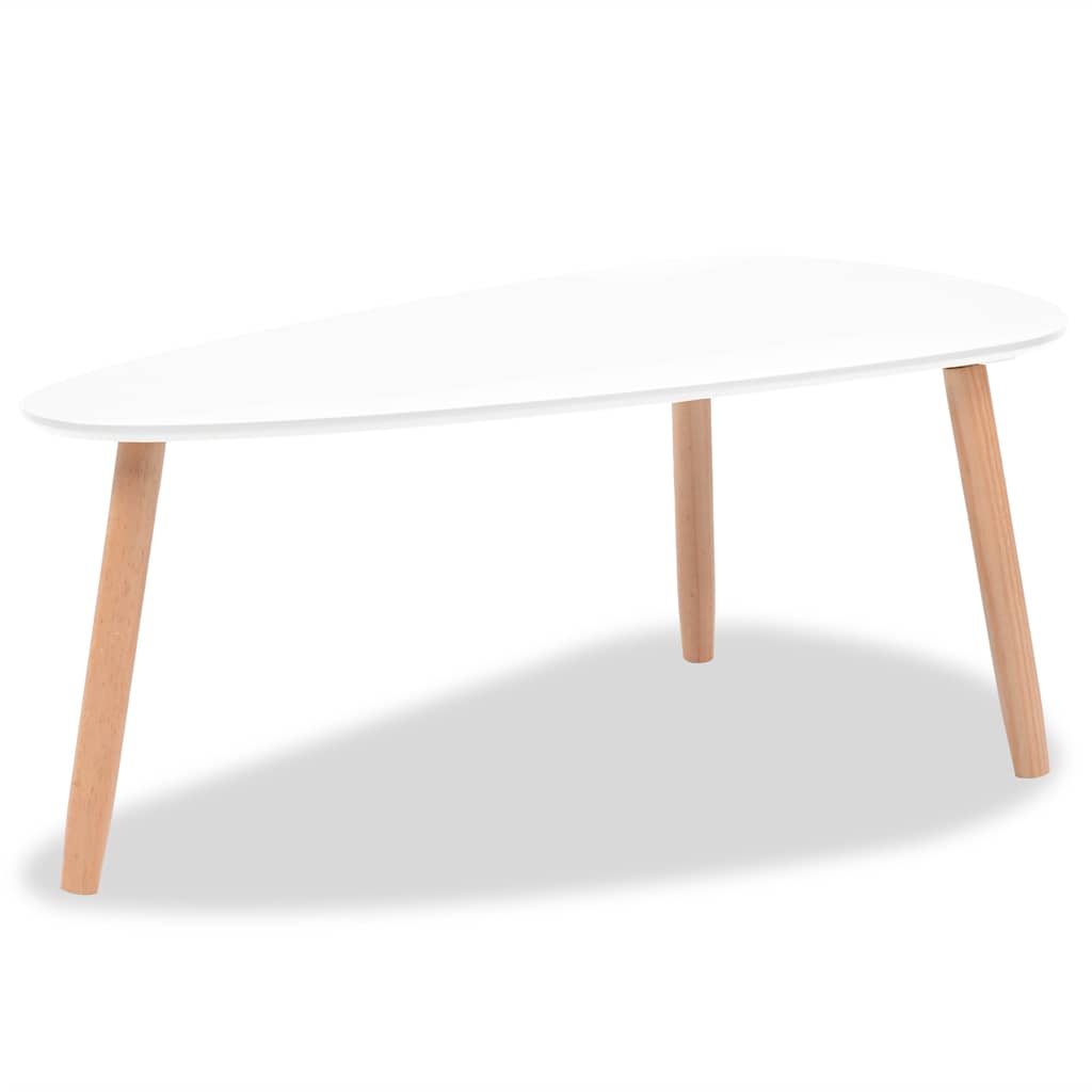 2-piece coffee table set solid pine white