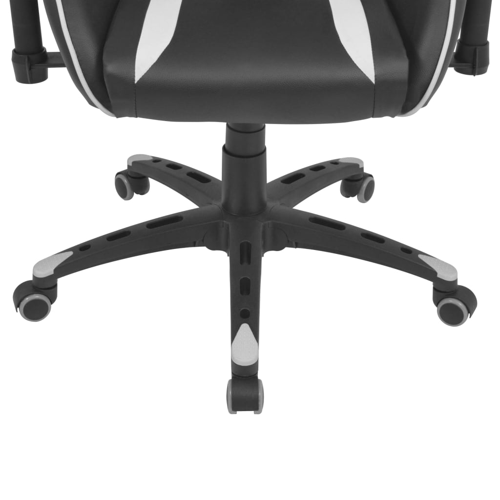 Neigbarer Racing-Bürostuhl Kunstleder Weiß