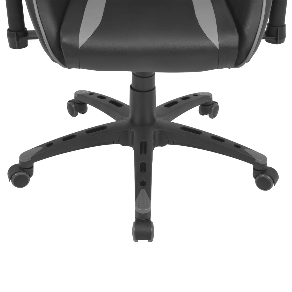 Neigbarer Racing-Bürostuhl Kunstleder Grau