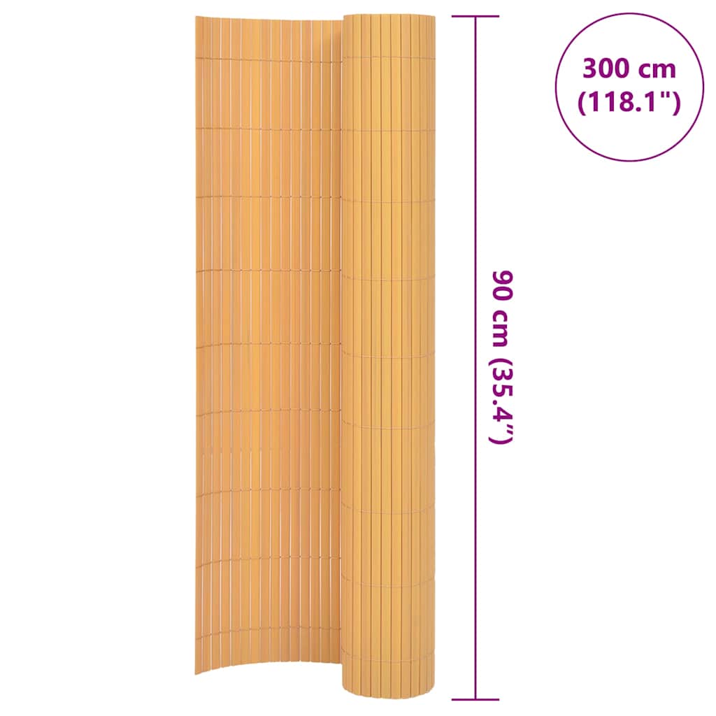 Gartenzaun Doppelseitig PVC 90×300 cm Gelb