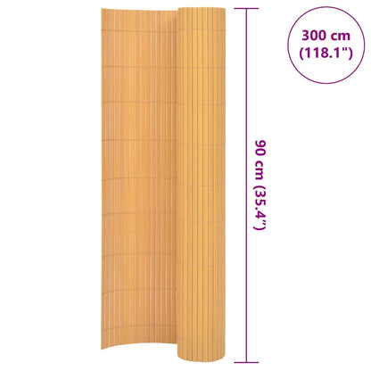 Gartenzaun Doppelseitig PVC 90×300 cm Gelb