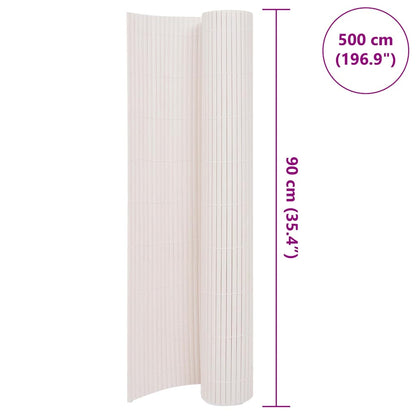 Gartenzaun Doppelseitig 90×500 cm Weiß