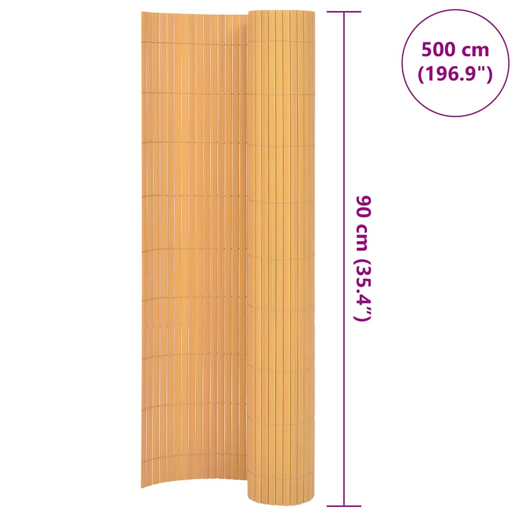 Gartenzaun Doppelseitig PVC 90×500 cm Gelb