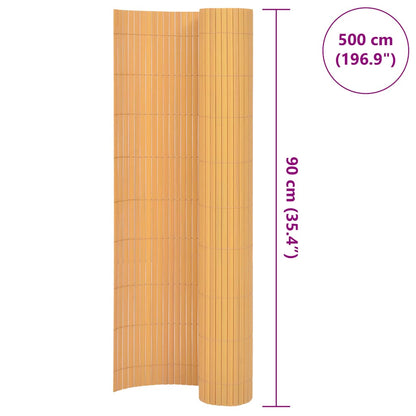 Gartenzaun Doppelseitig PVC 90×500 cm Gelb