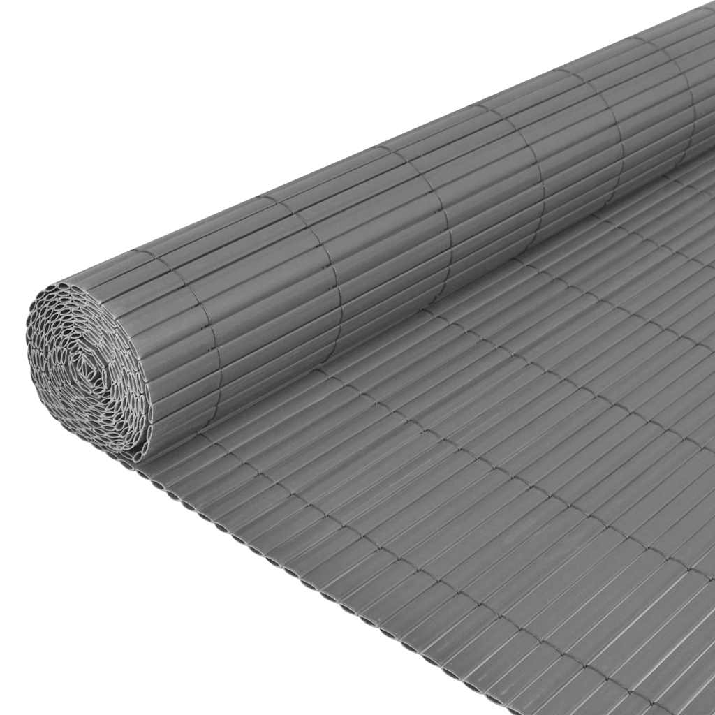 Gartenzaun Grau 150 x 300 cm PVC
