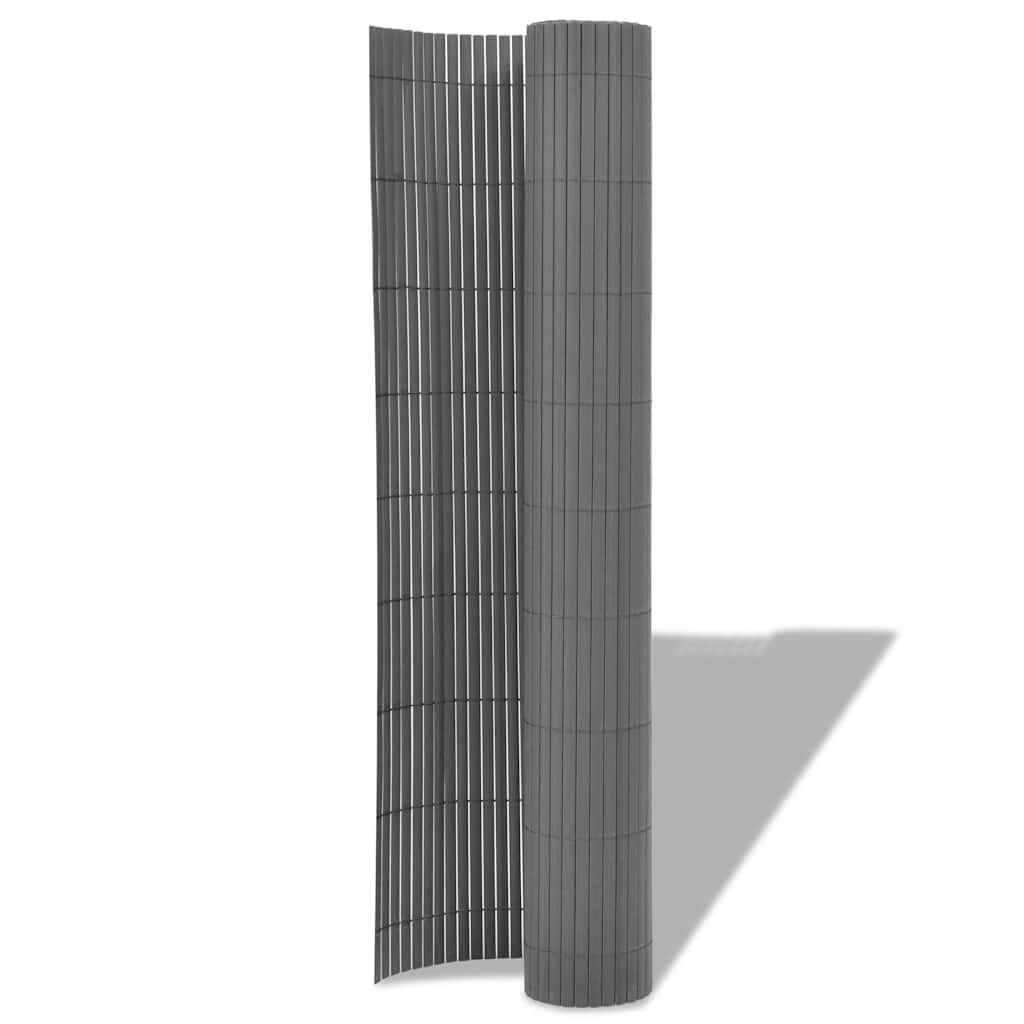 Gartenzaun Grau 150 x 300 cm PVC