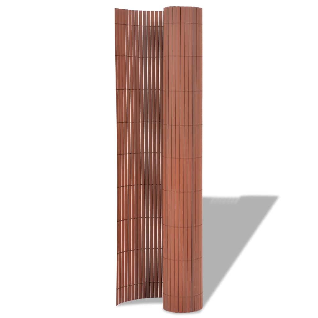 Gartenzaun Braun 150 x 500 cm PVC