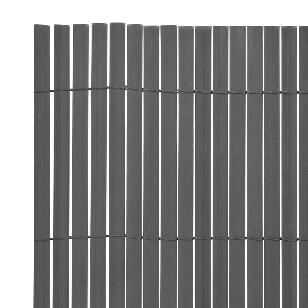 Gartenzaun Doppelseitig PVC 150 x 500 cm Grau