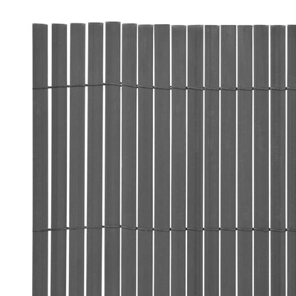 Gartenzaun Doppelseitig PVC 150 x 500 cm Grau