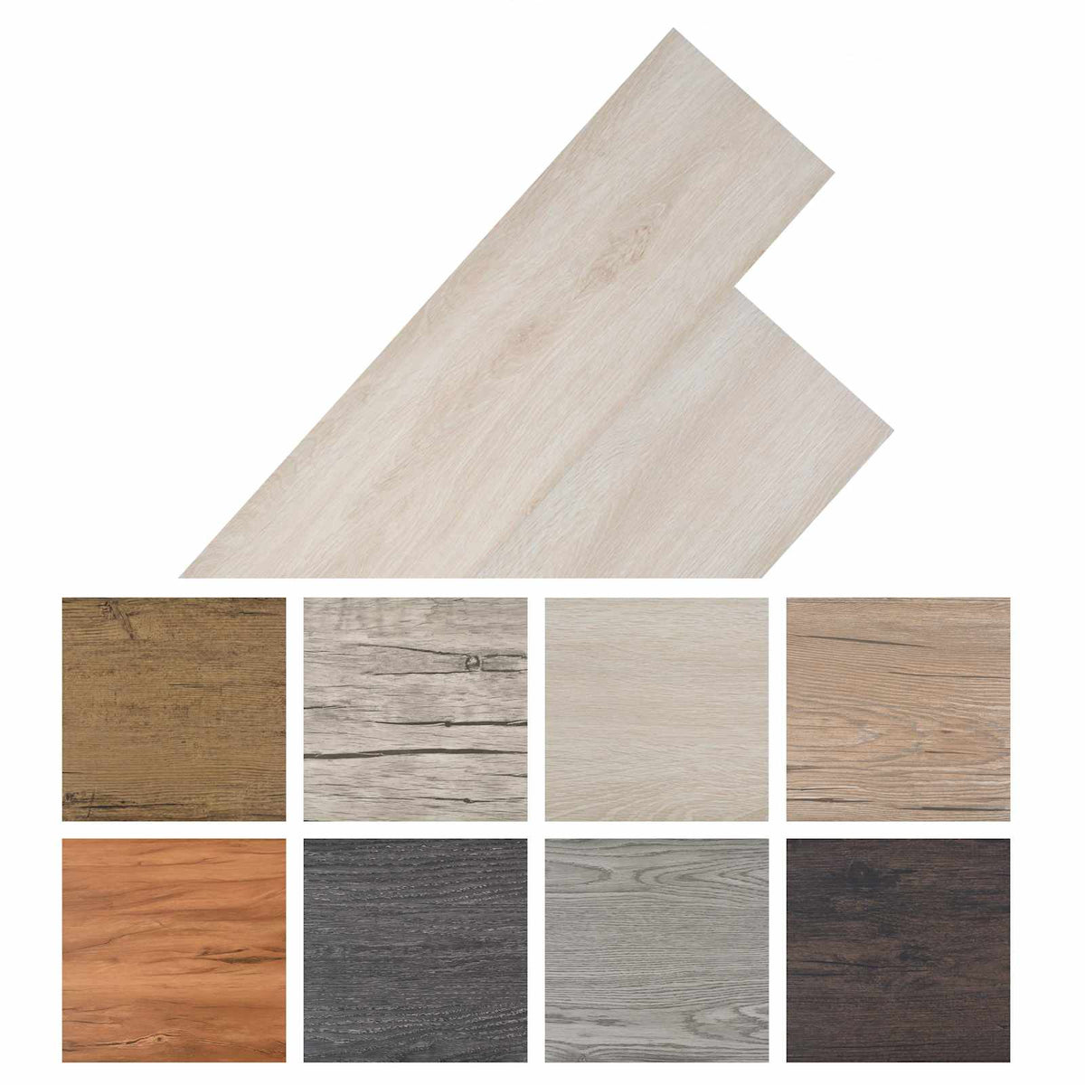 Bodenplanken Eiche klassisch weiß 5,26 m² 18 stk. PVC