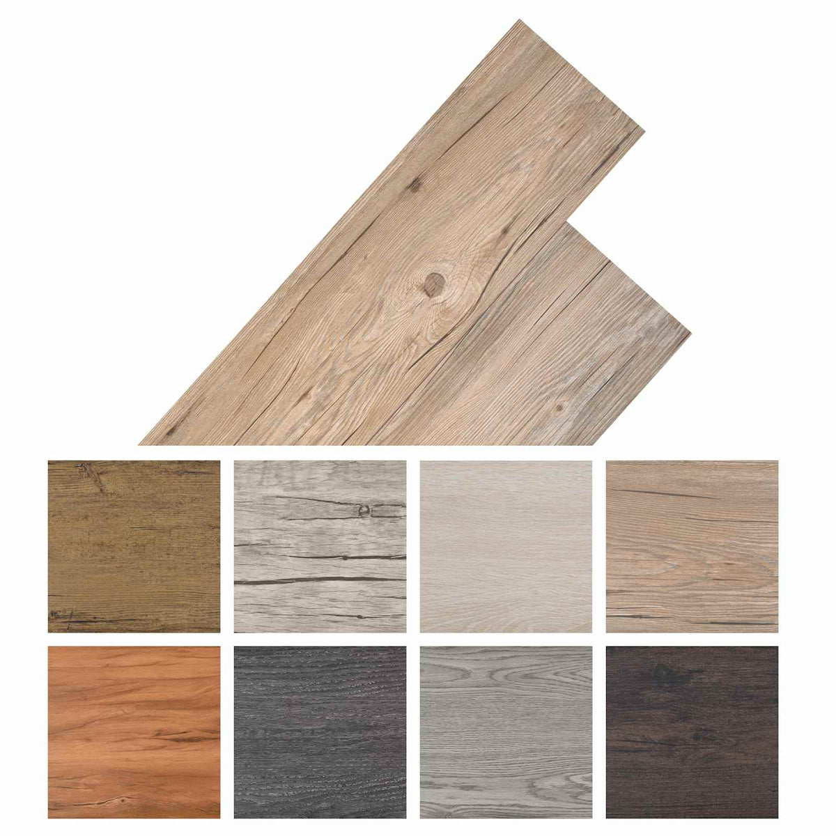 Bodenplanken Eichebraun 5,26 m² 18 stk. PVC