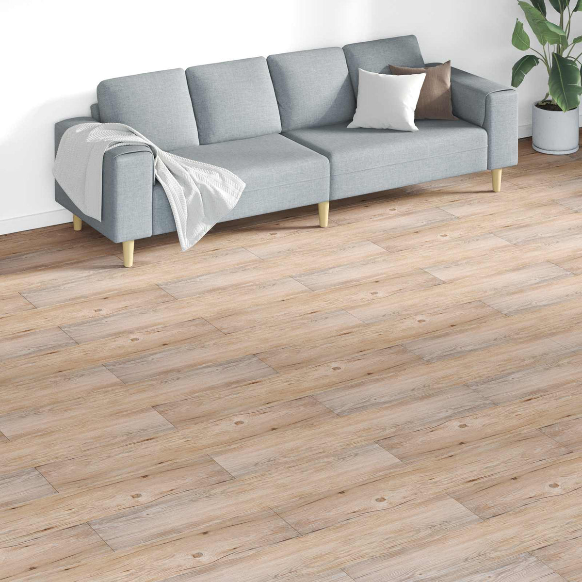 Bodenplanken Eichebraun 5,26 m² 18 stk. PVC