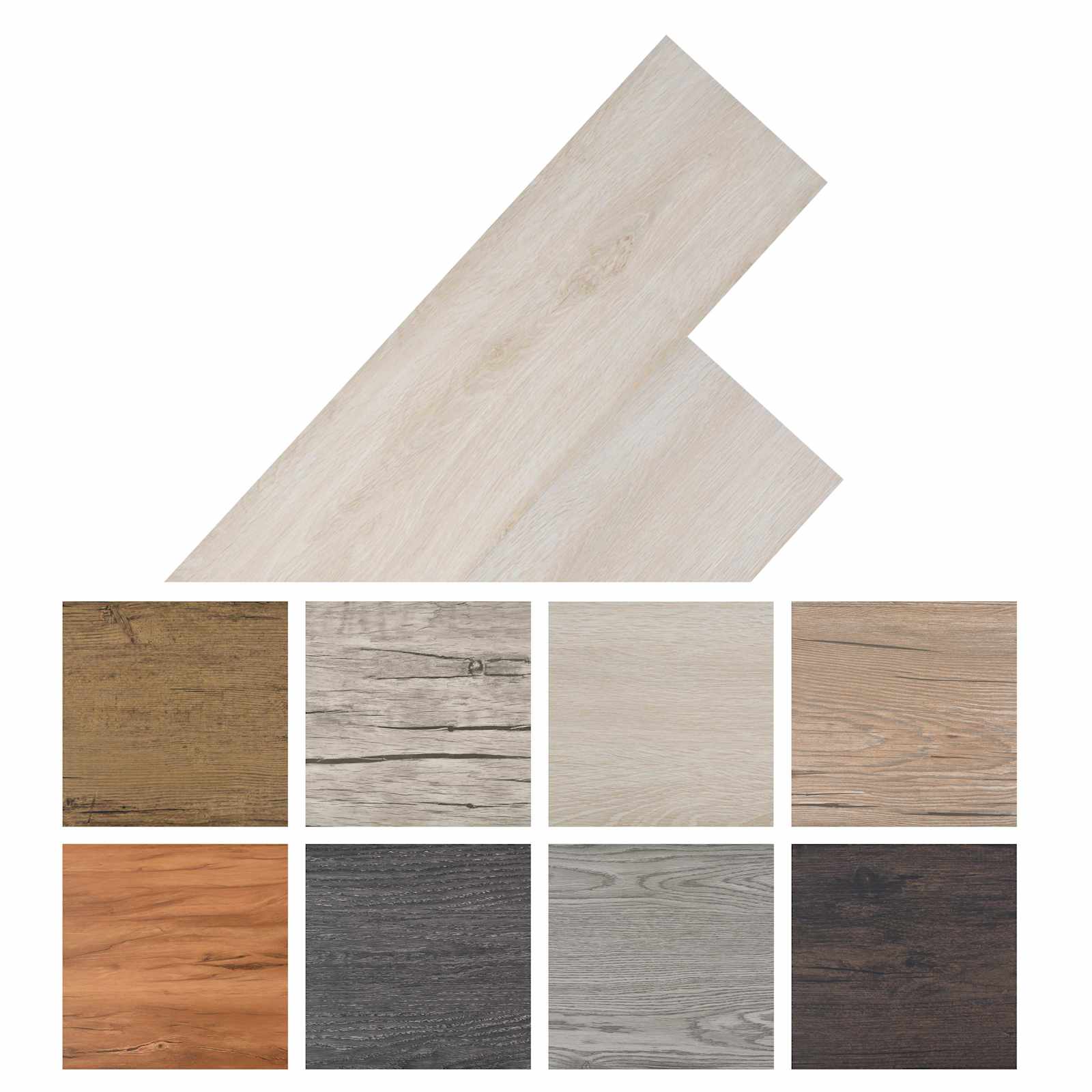 Bodenplanken Eiche Klassik Weiß 5,02 m² 36 Stk. PVC