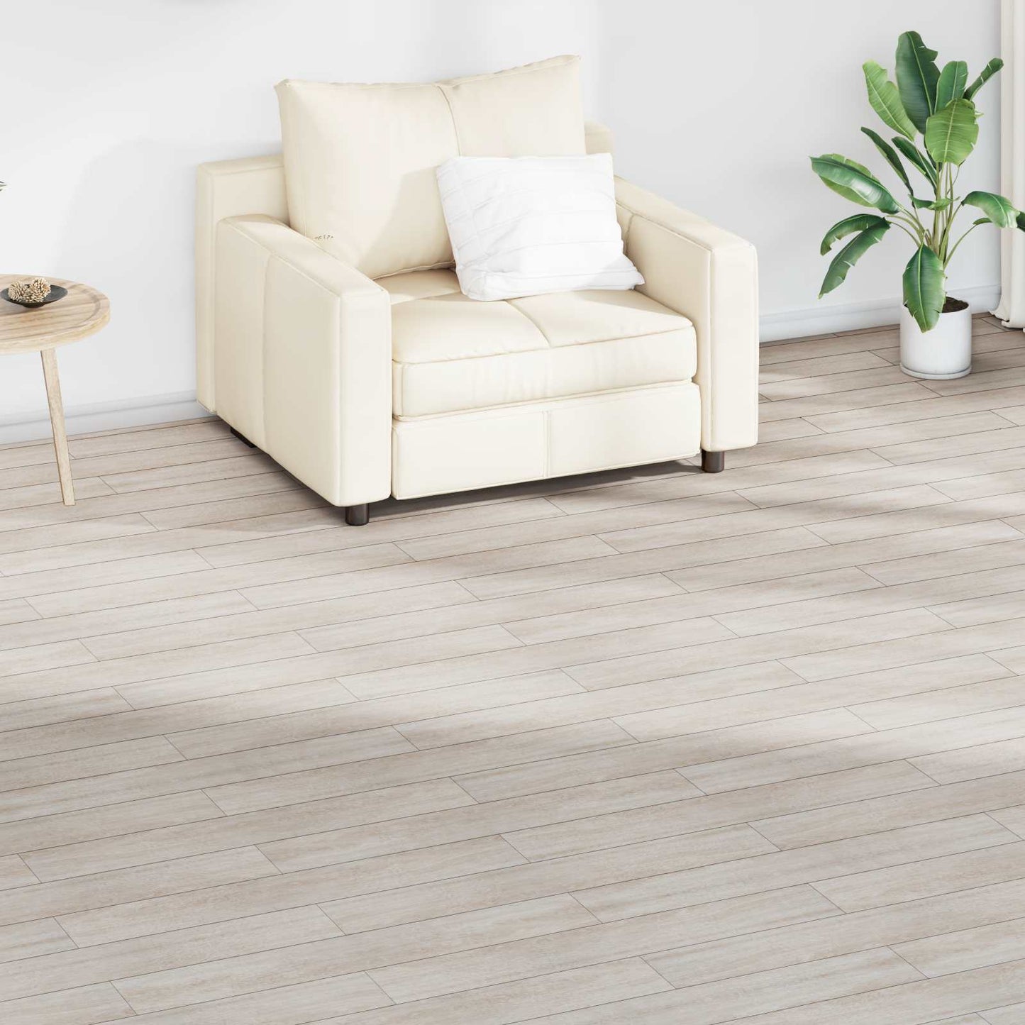 Bodenplanken Eiche Klassik Weiß 5,02 m² 36 Stk. PVC