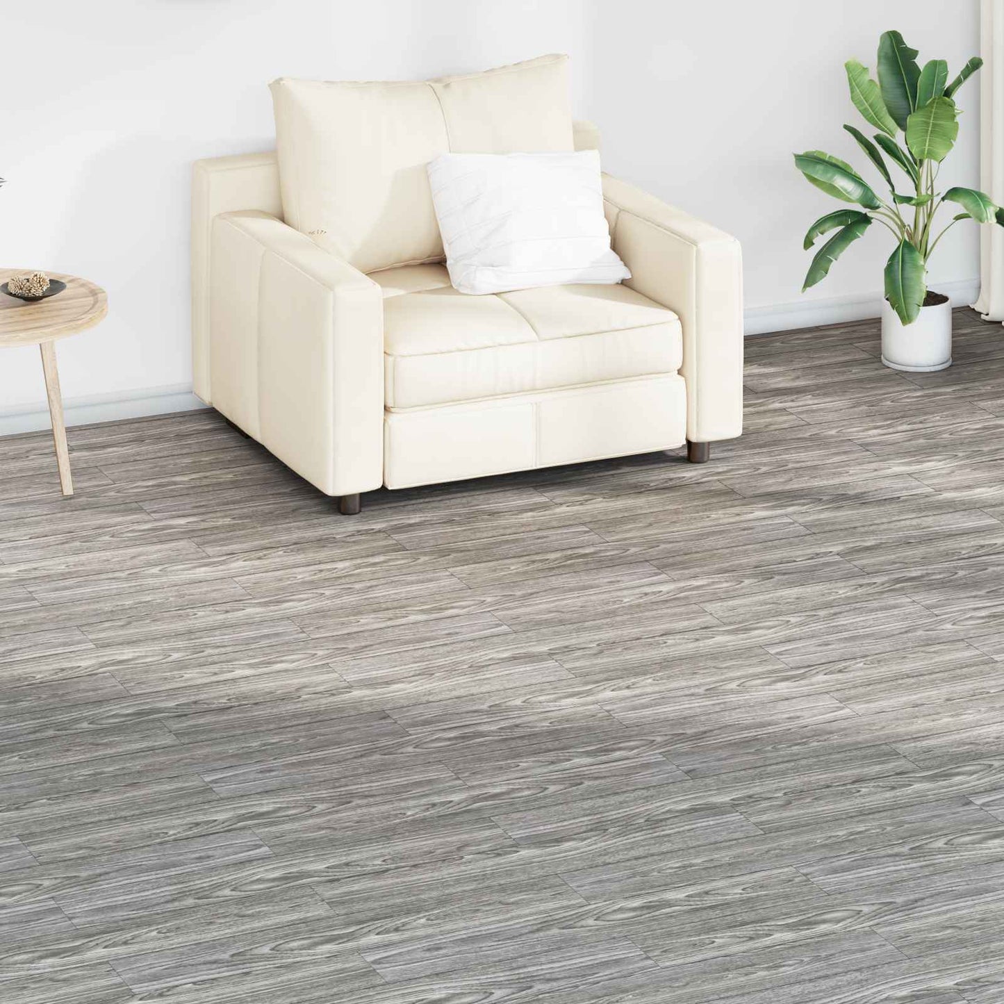 Bodenplanken Dunkelgrau 5,02 m² 36 Stk. PVC