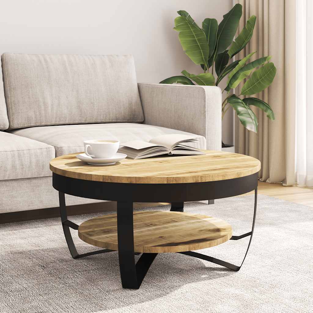 Couchtisch Raues Massives Mangoholz 65x32 cm