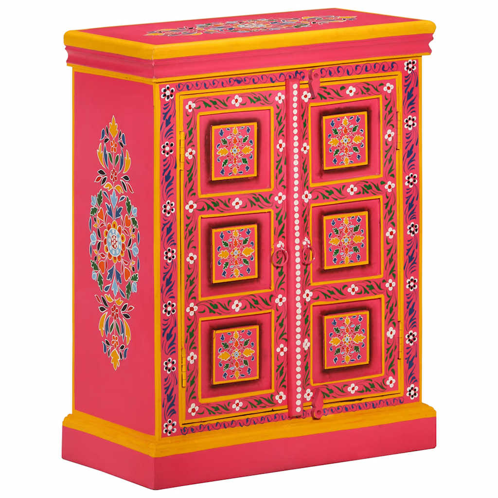 Sideboard Massivholz Mango Rosa Handbemalt