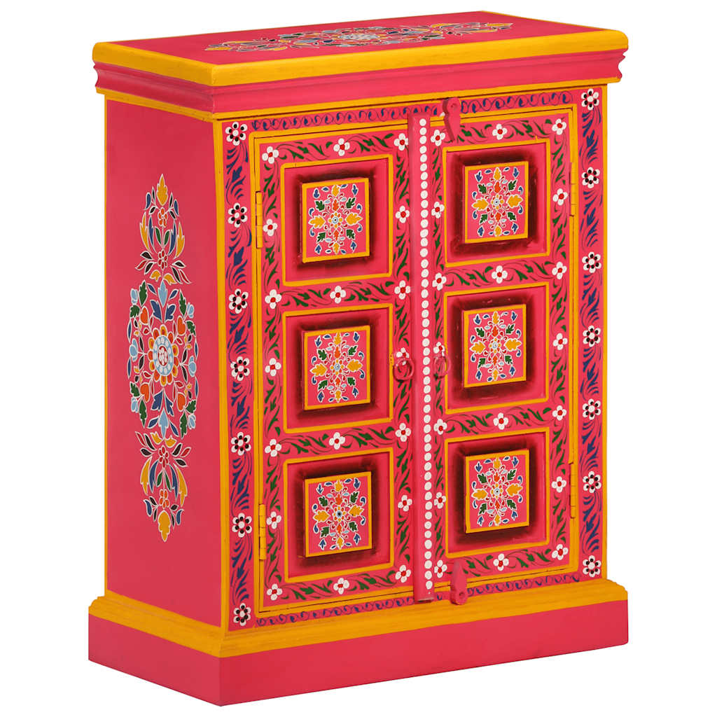 Sideboard Massivholz Mango Rosa Handbemalt